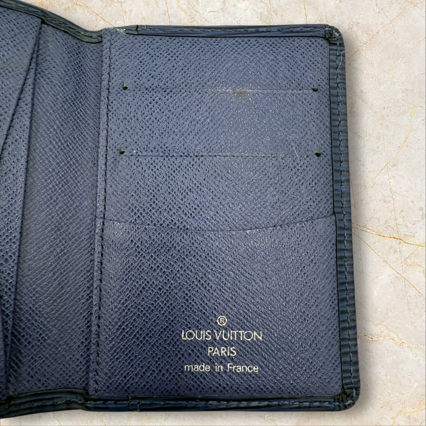Louis Vuitton Blue Epi Leather pocket organizer