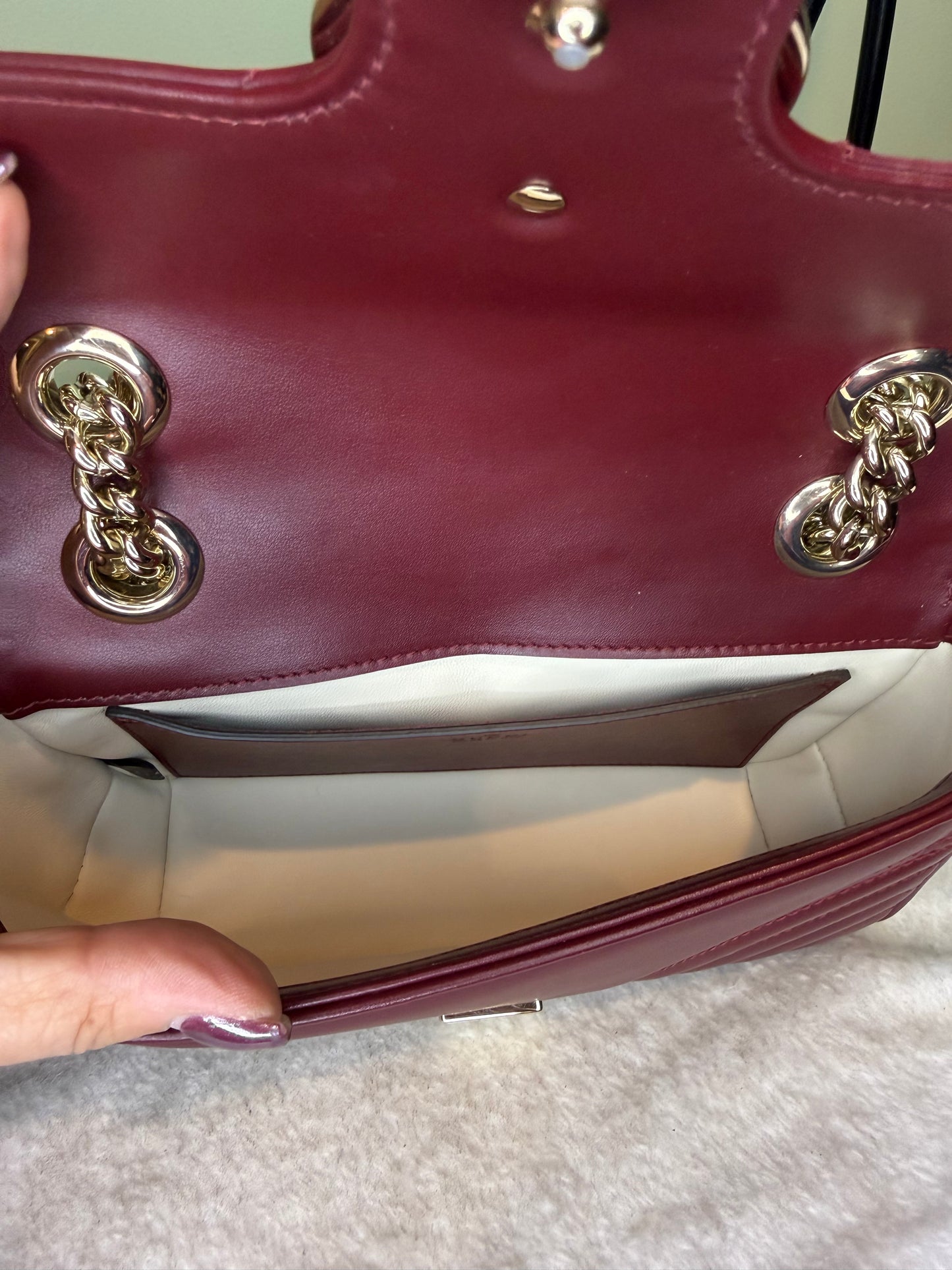 1350. Gucci GG Small Marmont Bag in Rose Ancora