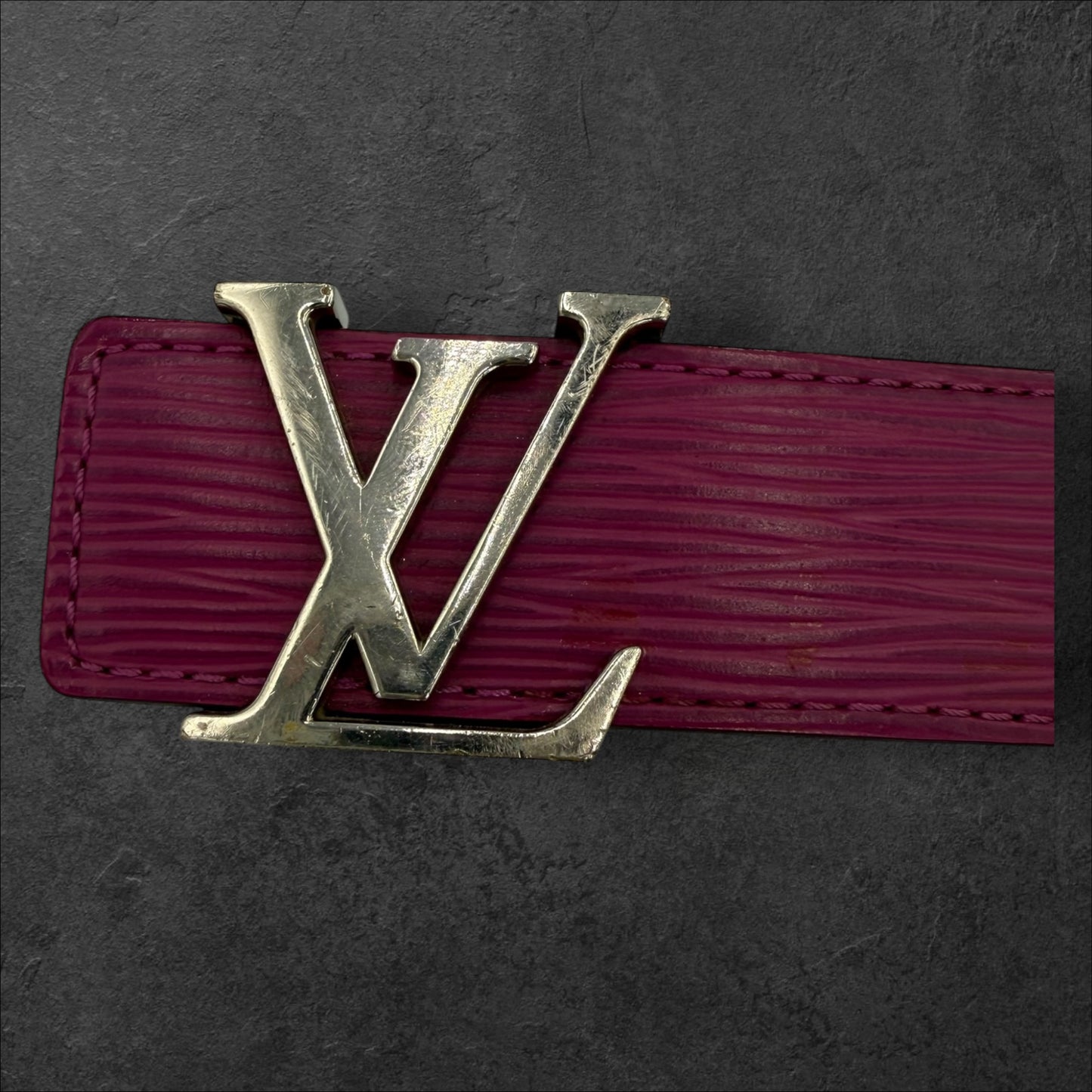Louis Vuitton Fushia Epi Leather Belt
