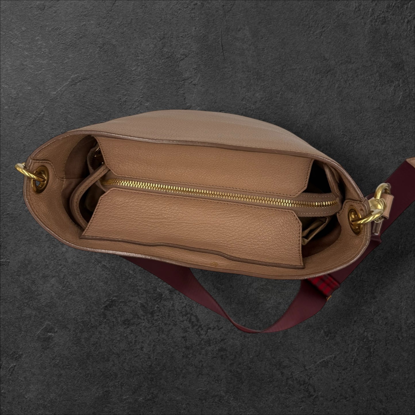 Miu Miu Leather Bucket Crossbody Bag
