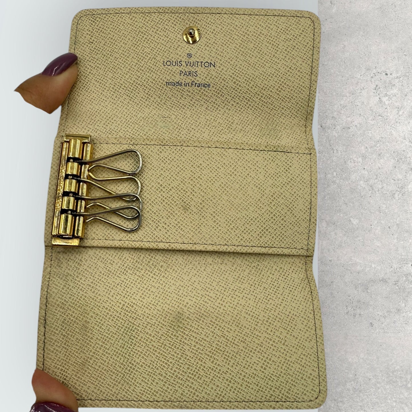 Louis Vuitton Damier Azur 4 Key ring holder