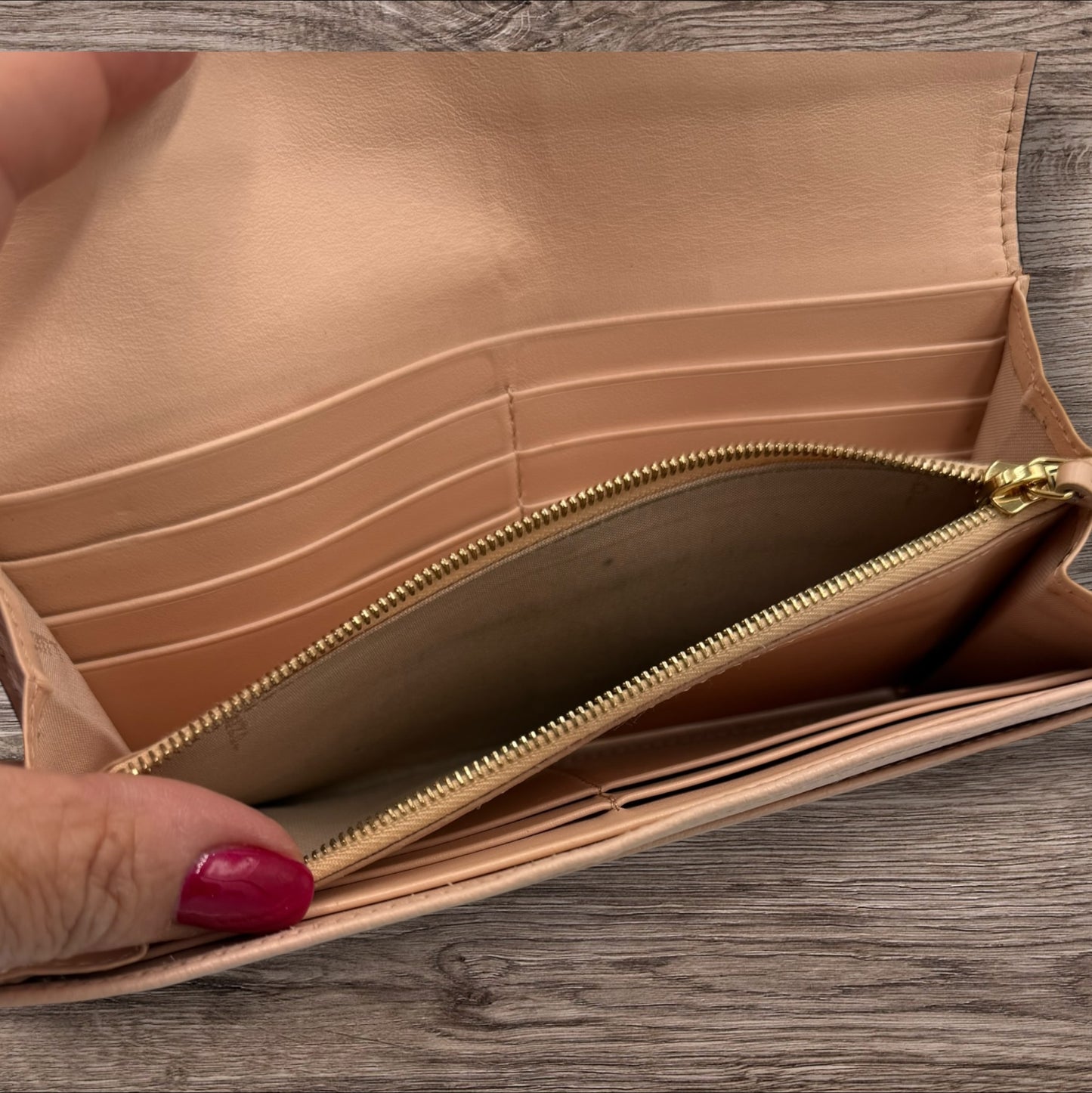 Fendi Leather F Is Fendi Long Wallet Light Rose