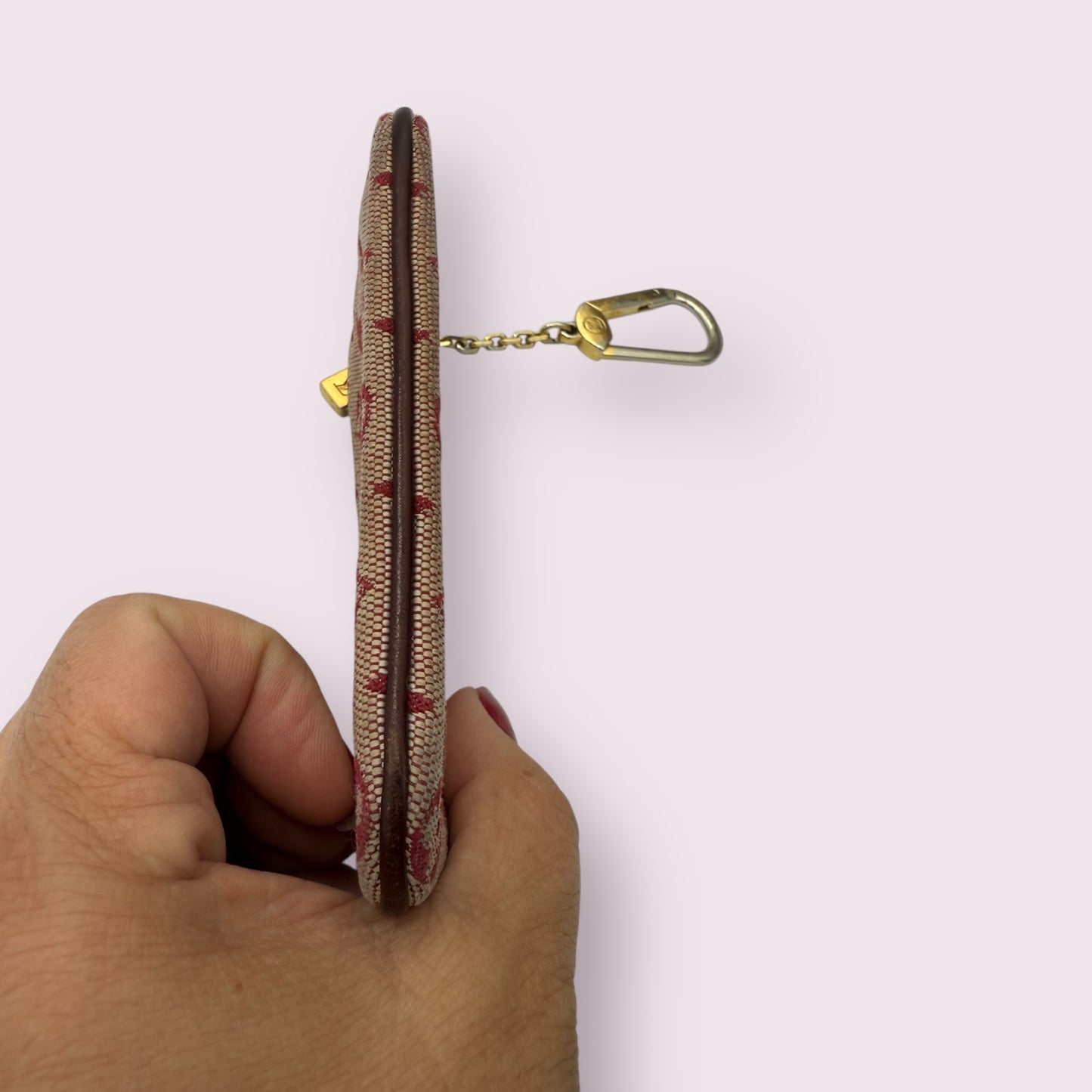 Louis Vuitton Rose Canvas Key Cles