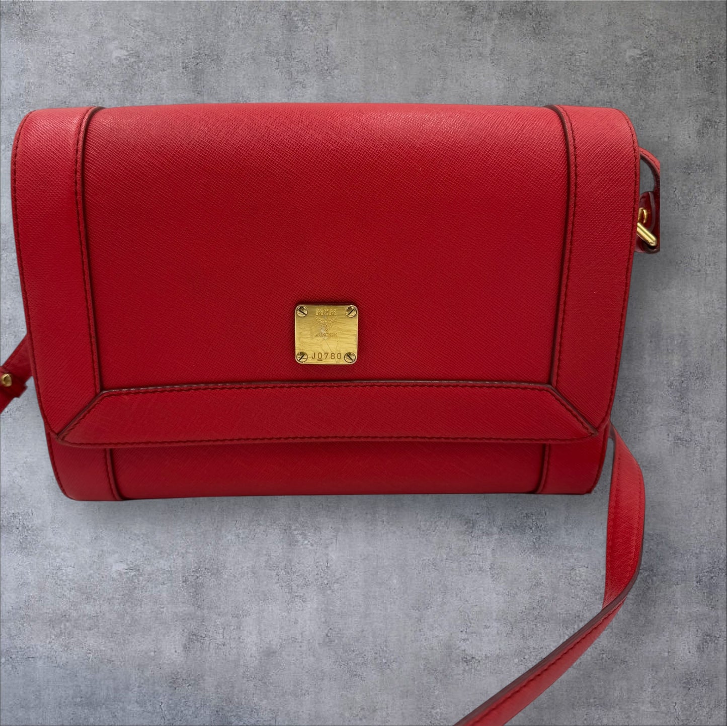 MCM Red Leather Crossbody bag