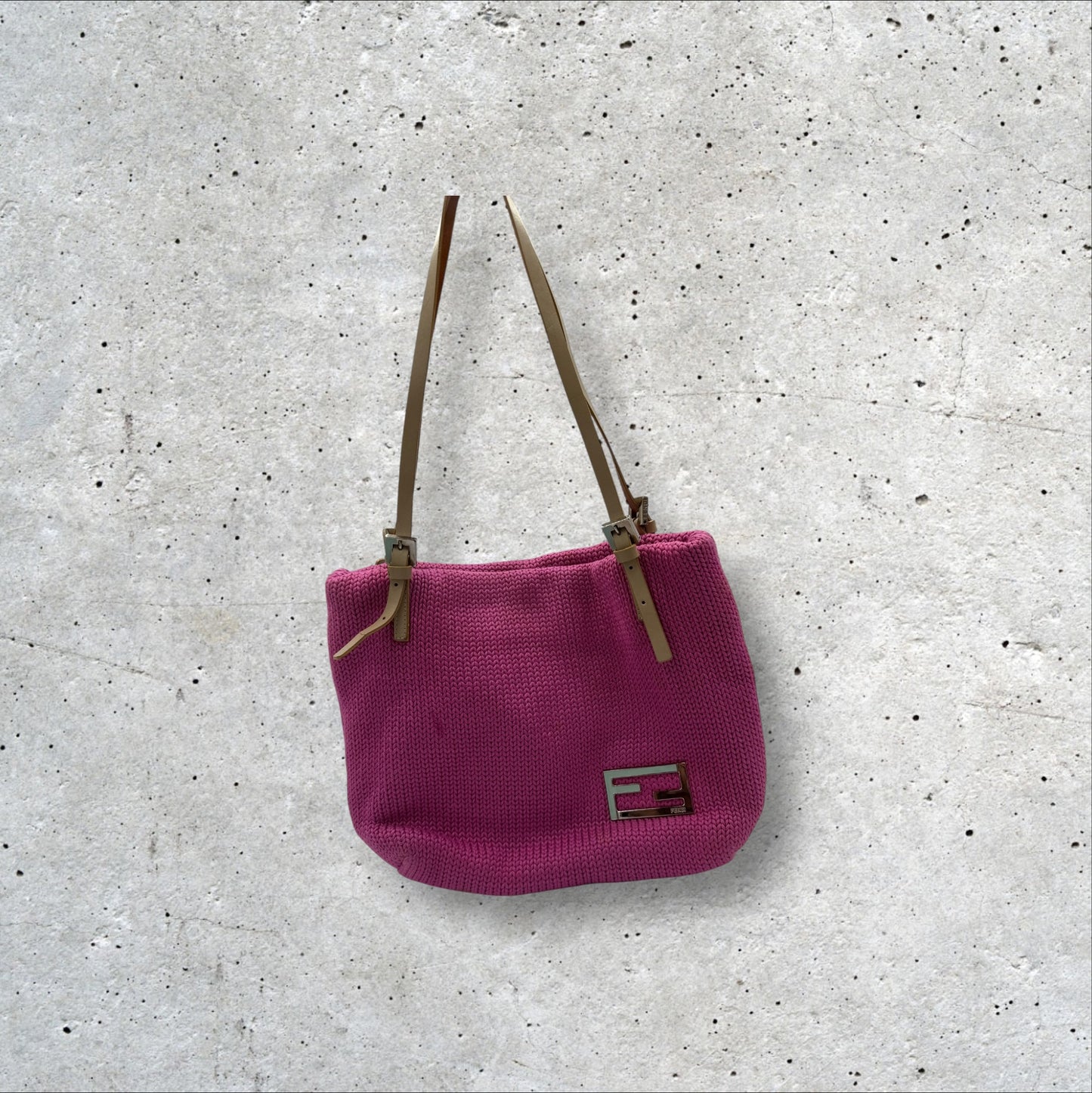 Fendi knitted Fuchsia Pink Tote