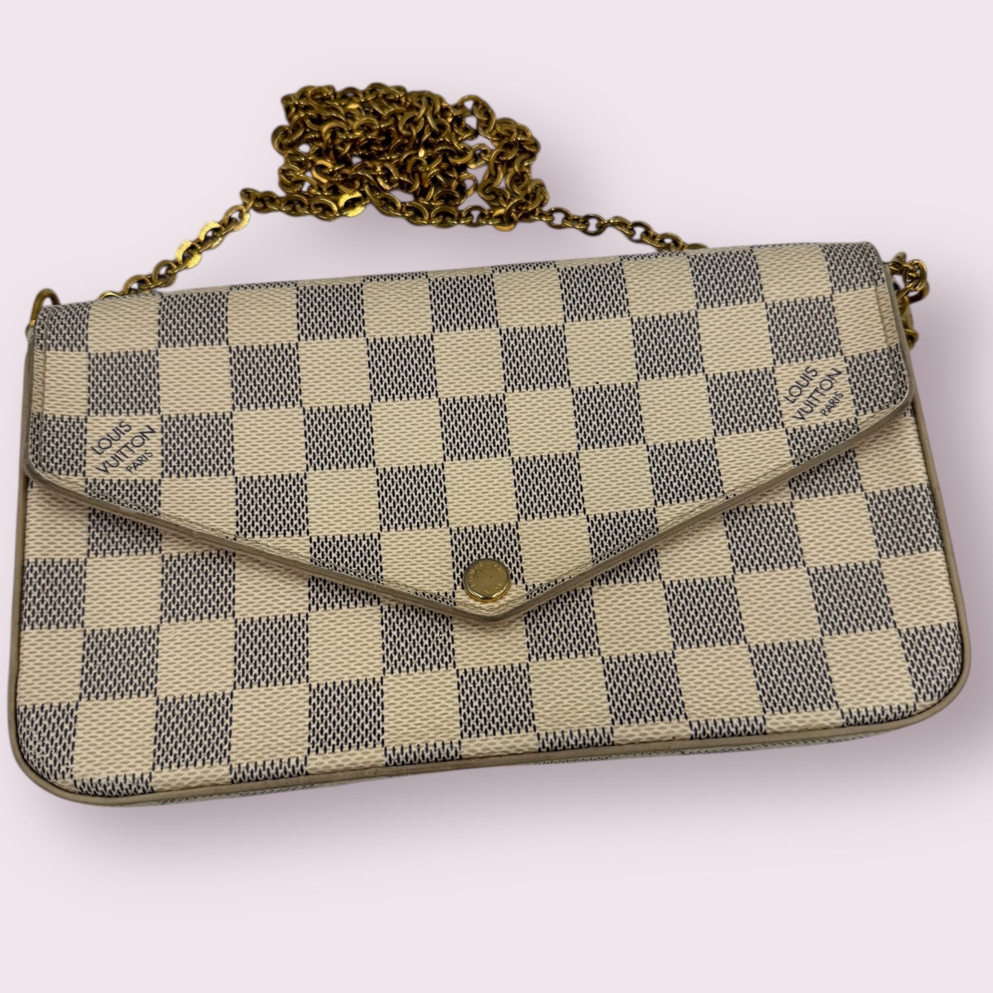 Louis Vuitton Damier Azur Felicie Pochette with both Inserts