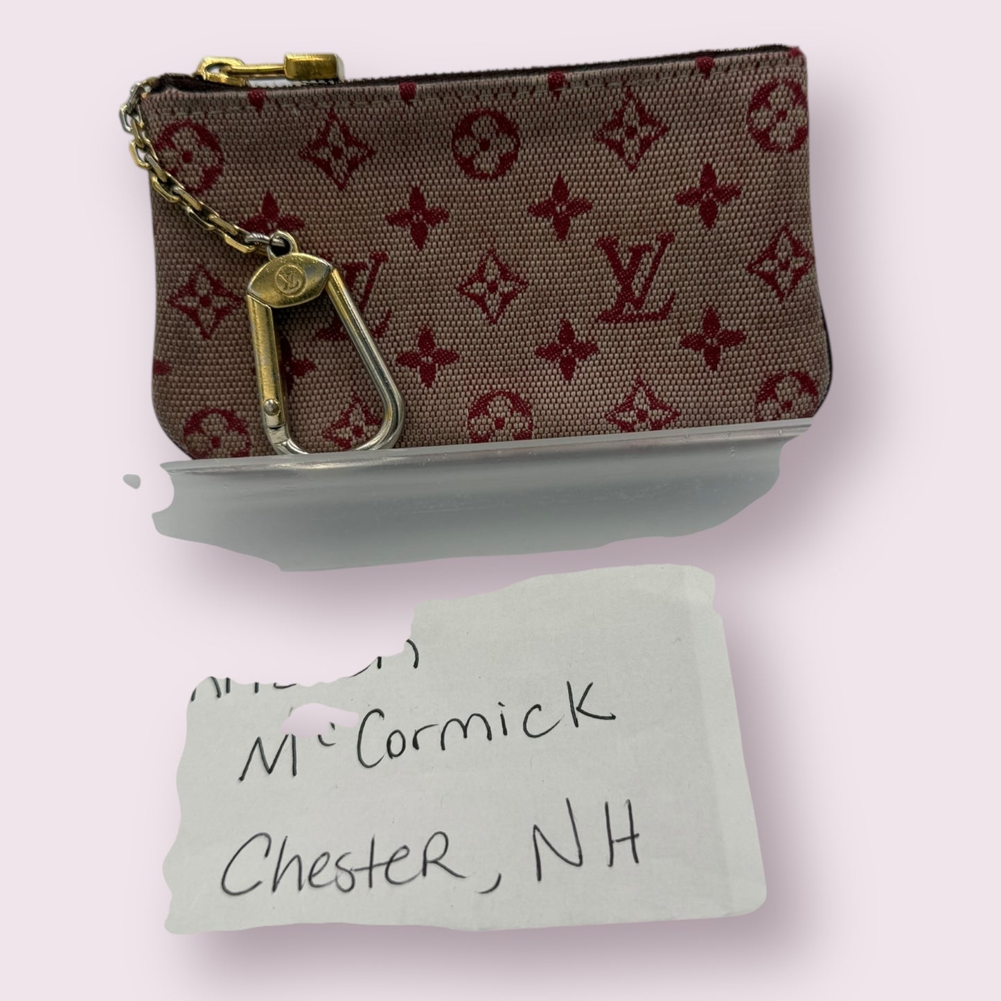 Louis Vuitton Rose Canvas Key Cles