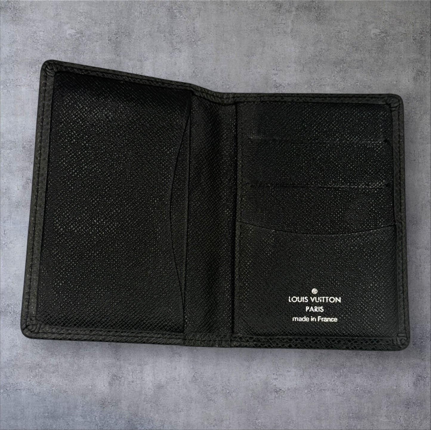 Louis Vuitton Taiga leather black pocket organizer