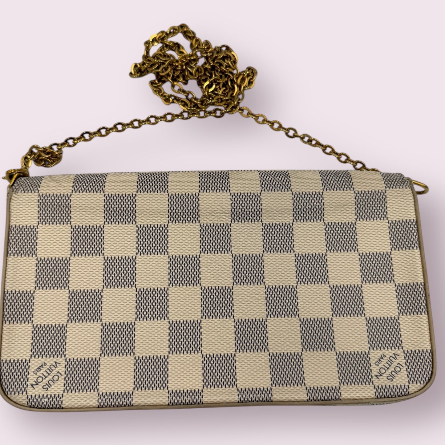 Louis Vuitton Damier Azur Felicie Pochette with both Inserts