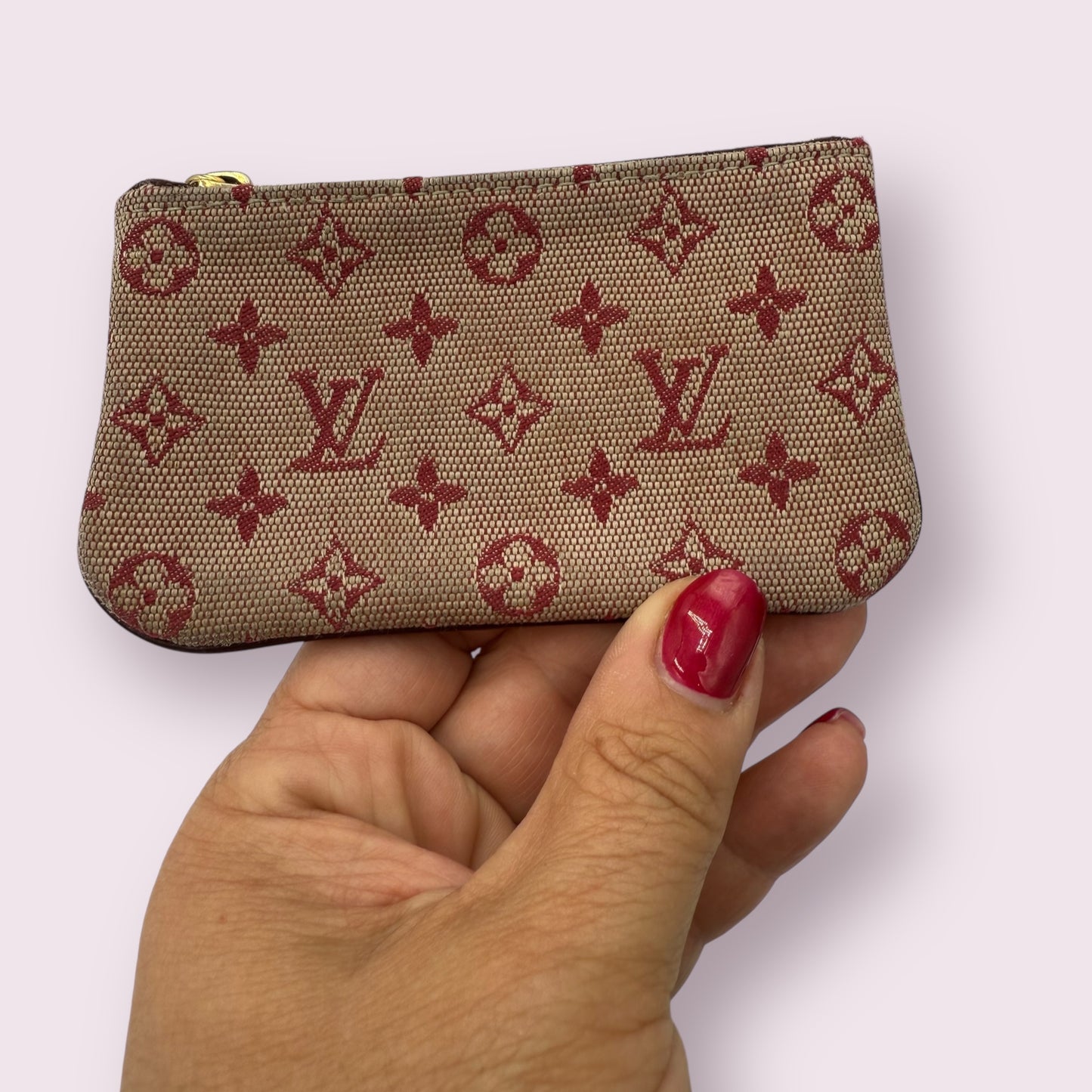 Louis Vuitton Rose Canvas Key Cles