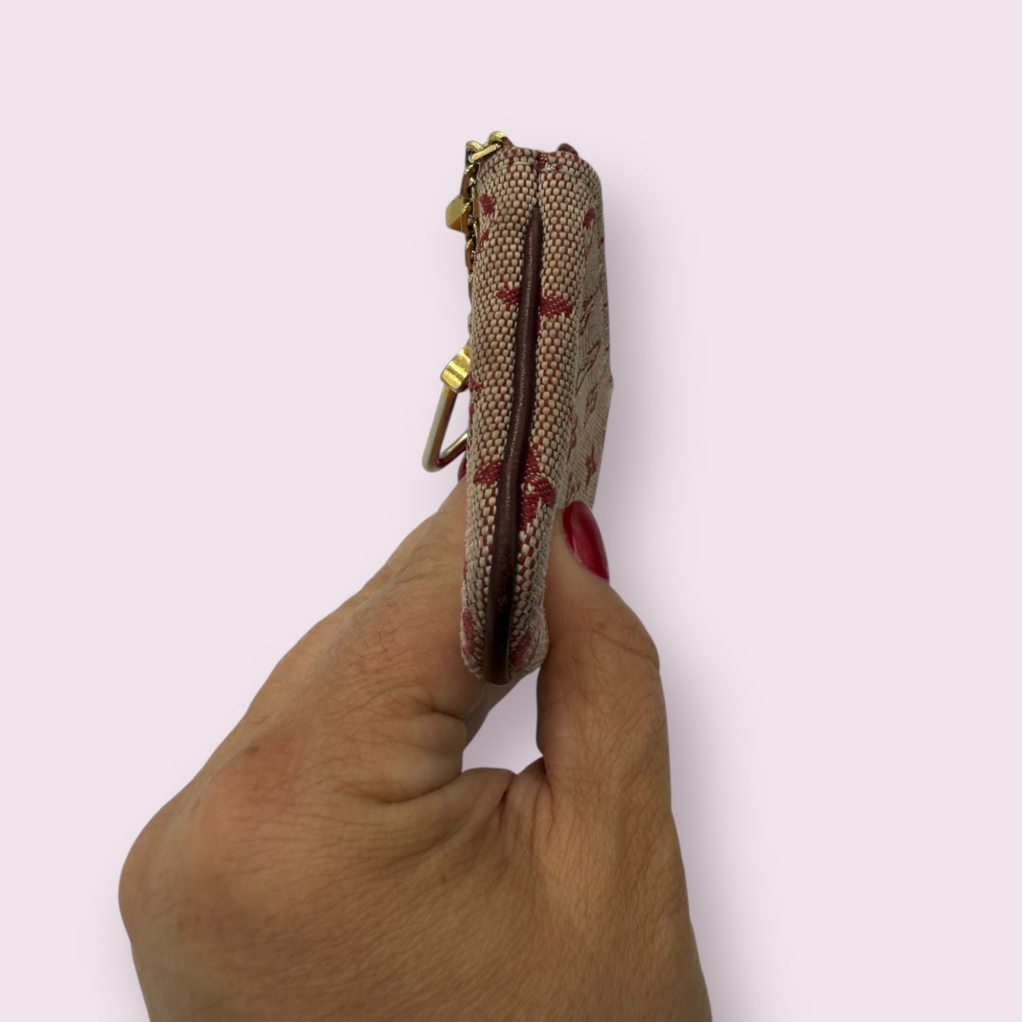 Louis Vuitton Rose Canvas Key Cles