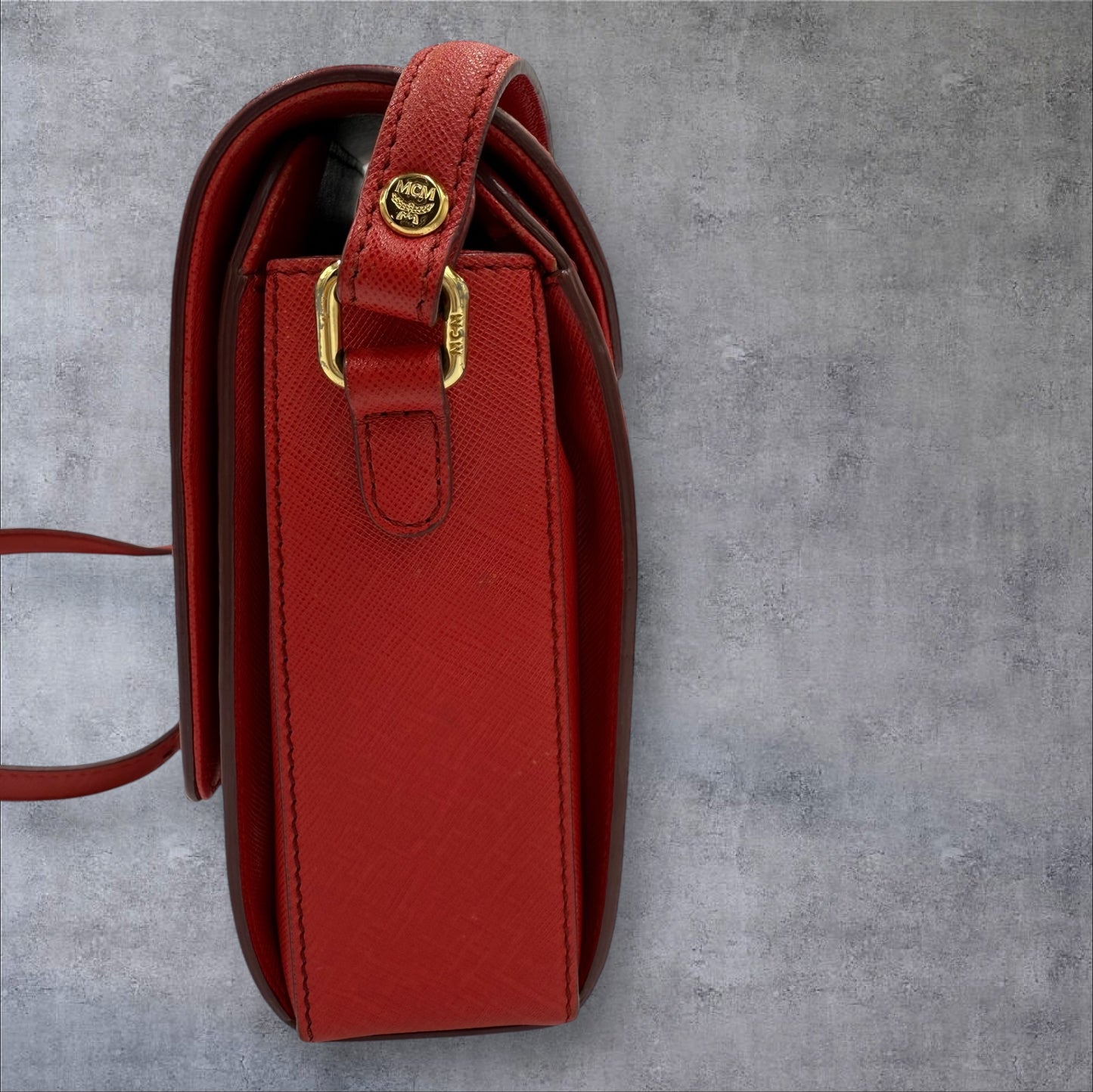 MCM Red Leather Crossbody bag
