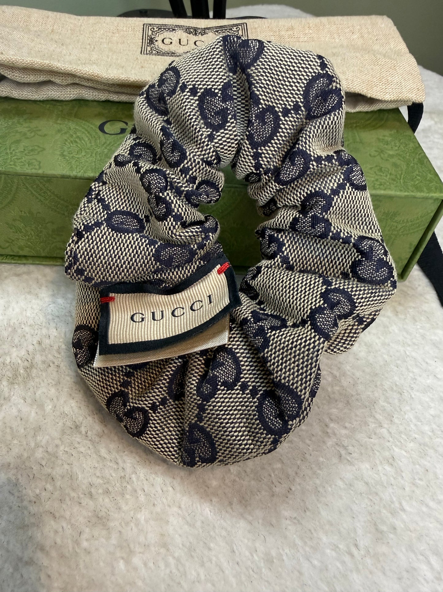 1513. Gucci GG Logo Scrunchie Hair Accessory