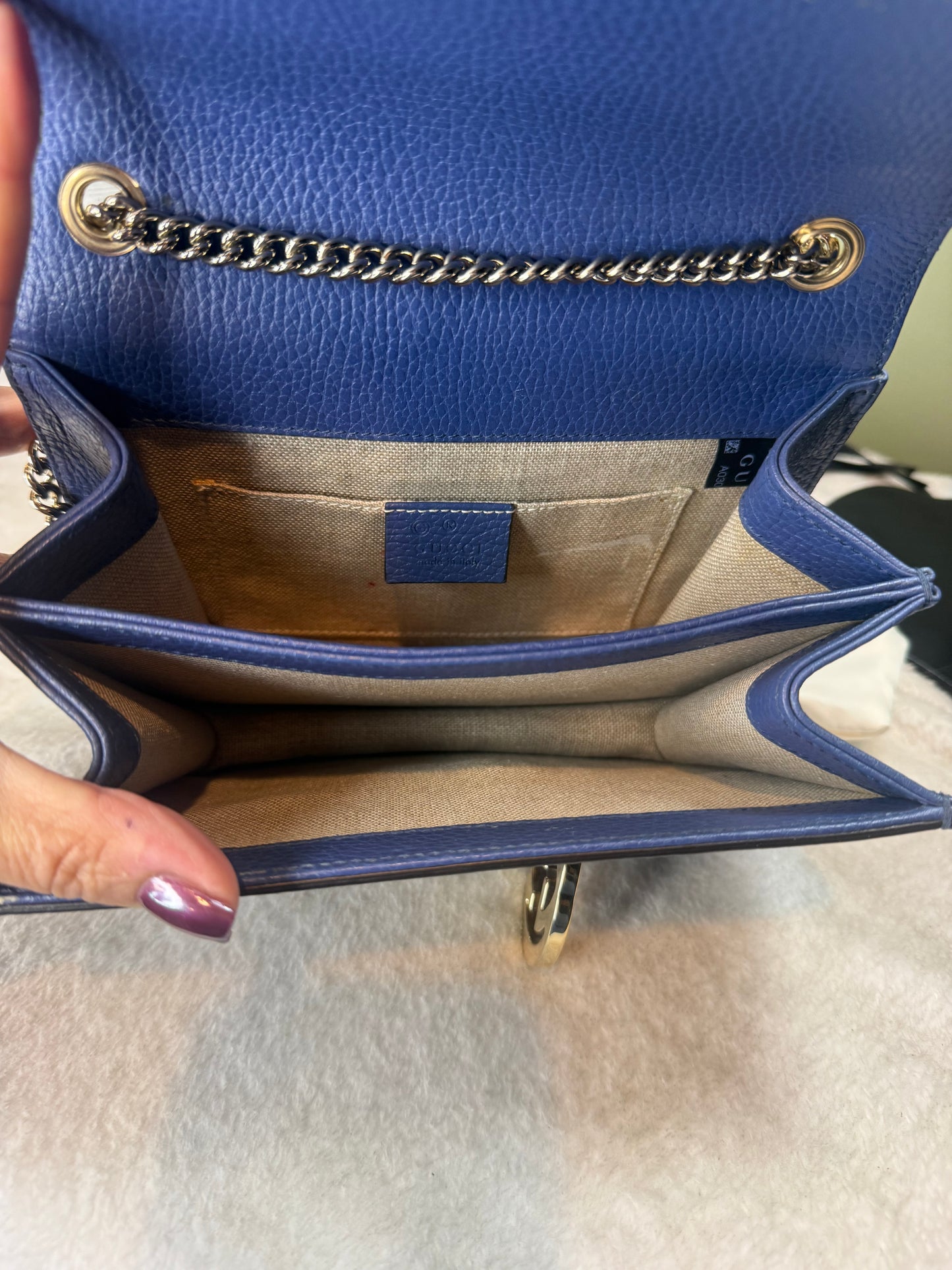 1249. Gucci Blue Interlocking G Shoulder Bag
