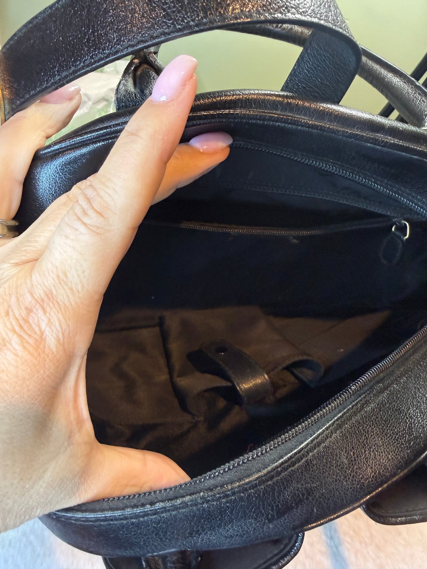 1416. Christian Dior Black Calfskin Double Saddle Bag