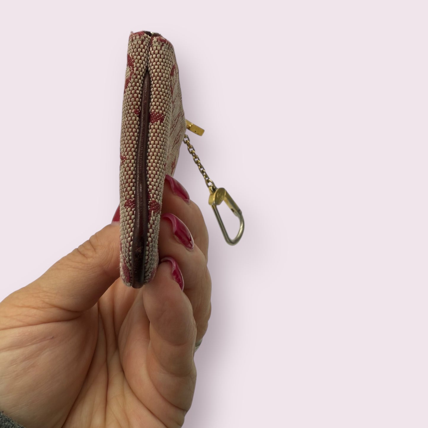 Louis Vuitton Rose Canvas Key Cles