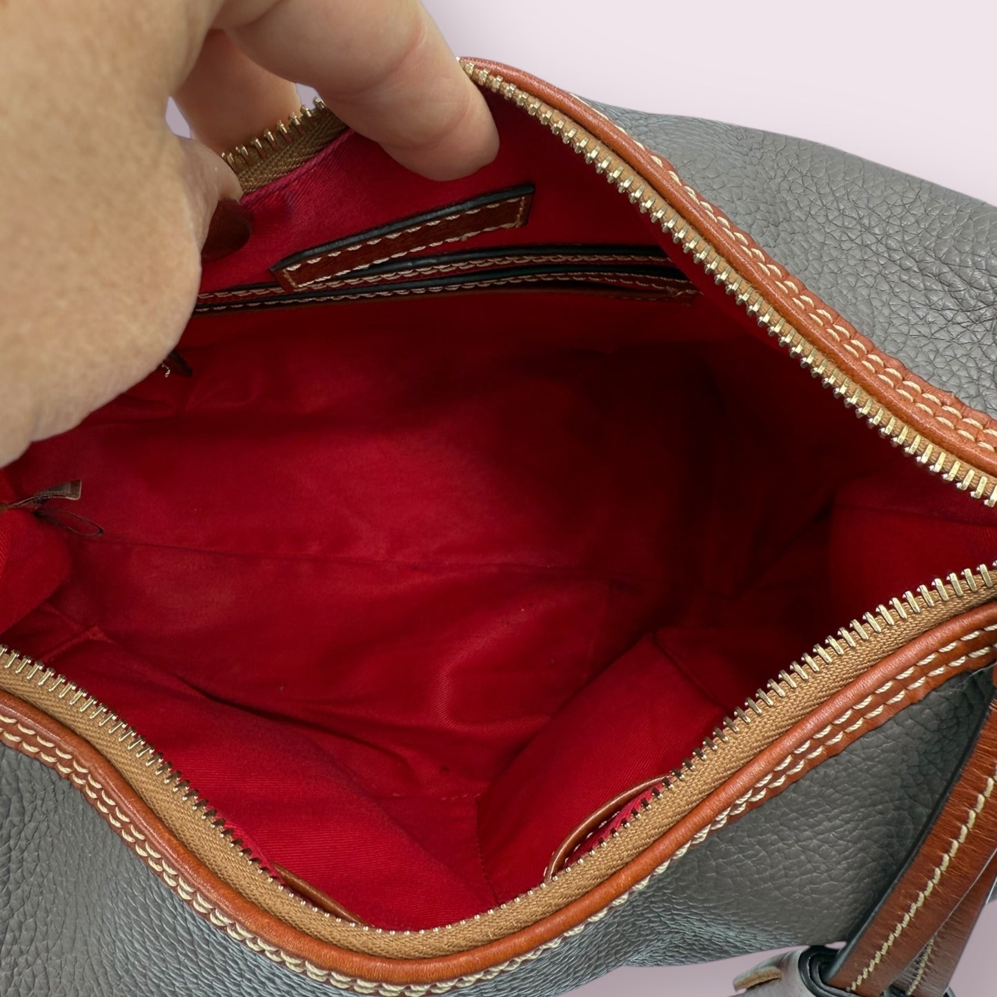 Dooney and Bourke Patterson Paige Sac Hobo Bag in Taupe