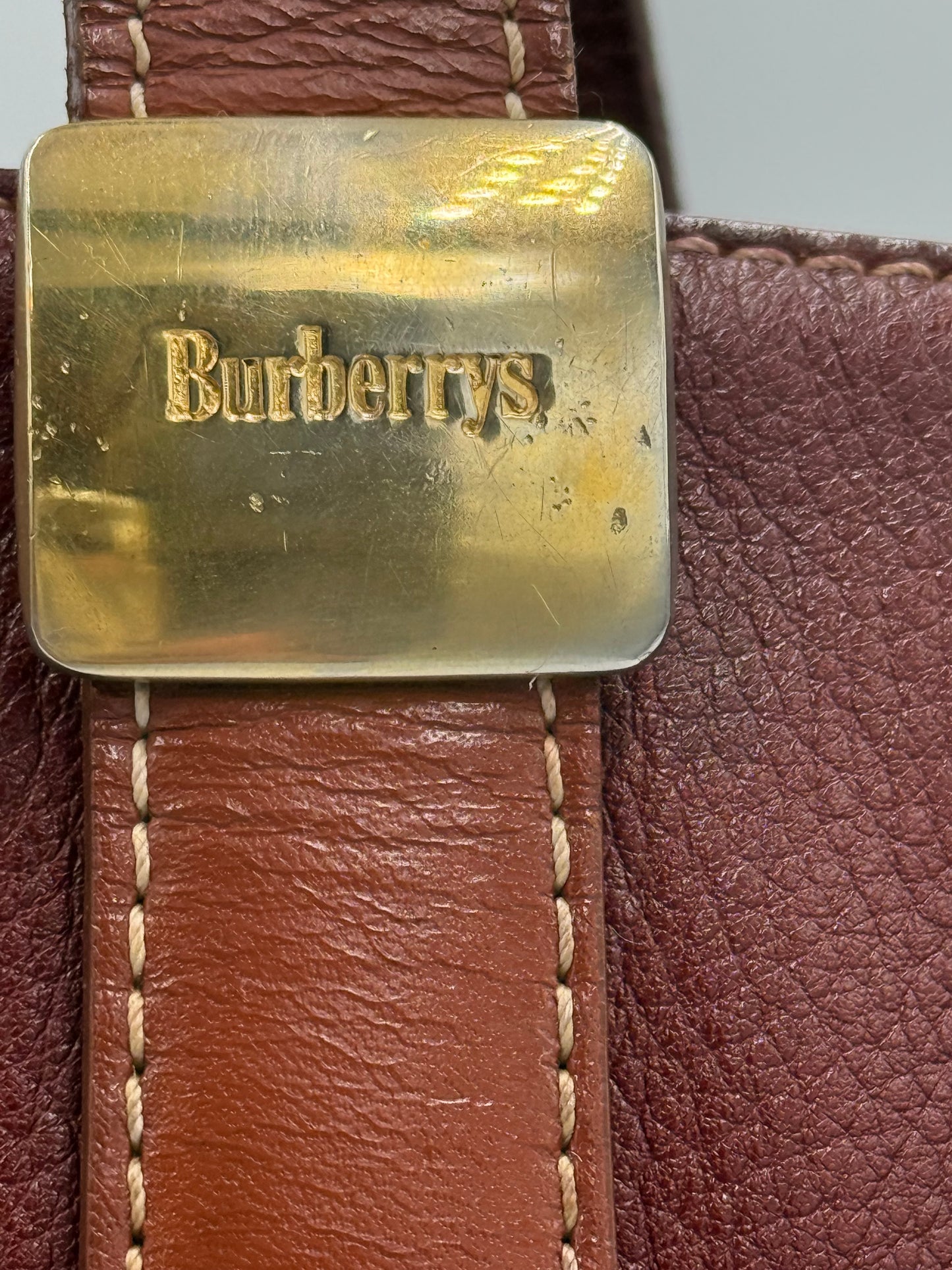 Burberrys Brown Leather Vintage Tote bag