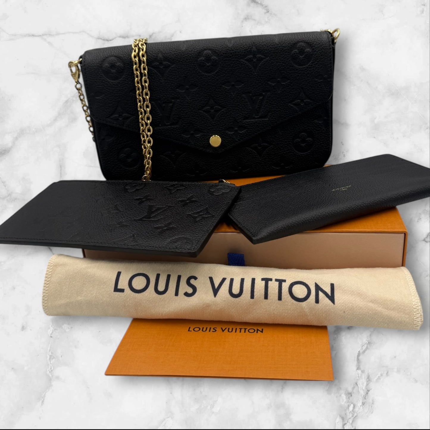 Louis Vuitton Black Empriente Felicie Pochette