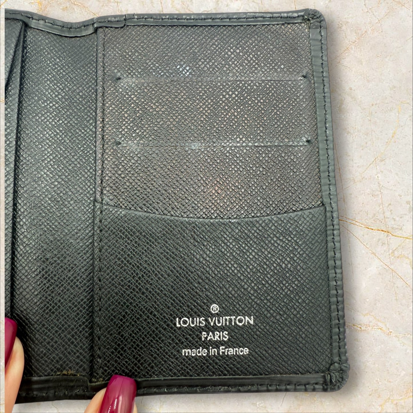 Louis Vuitton Black Epi Leather Pocket Organizer