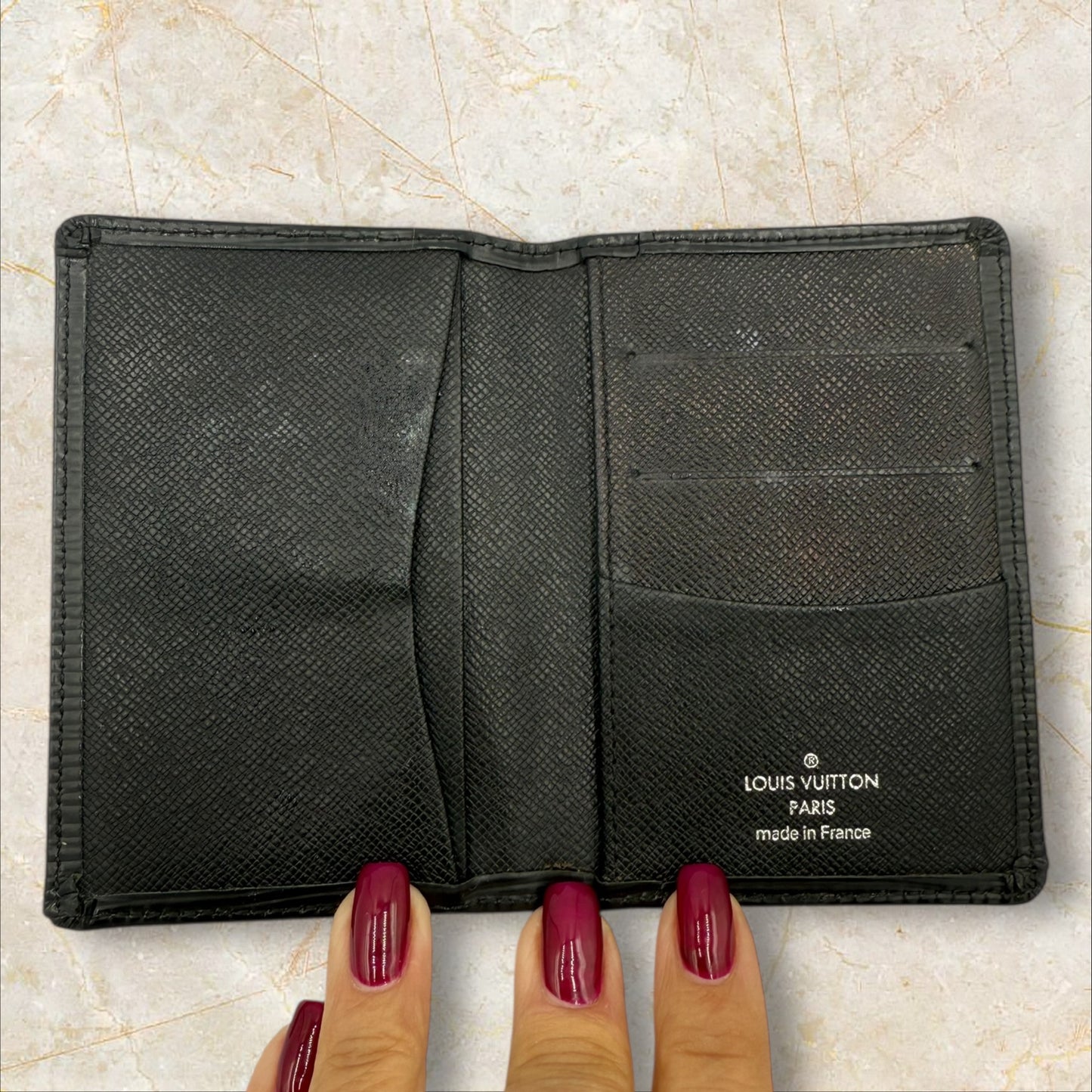 Louis Vuitton Black Epi Leather Pocket Organizer