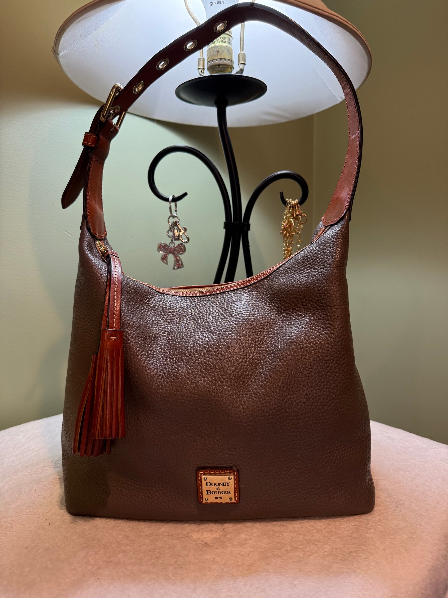 Dooney and Bourke Patterson Paige Sac Hobo Bag in Taupe