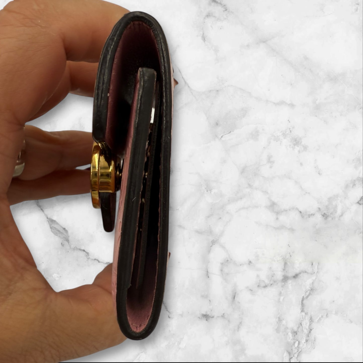 Gucci Pink Guccisima Leather 6 Ring Key Case
