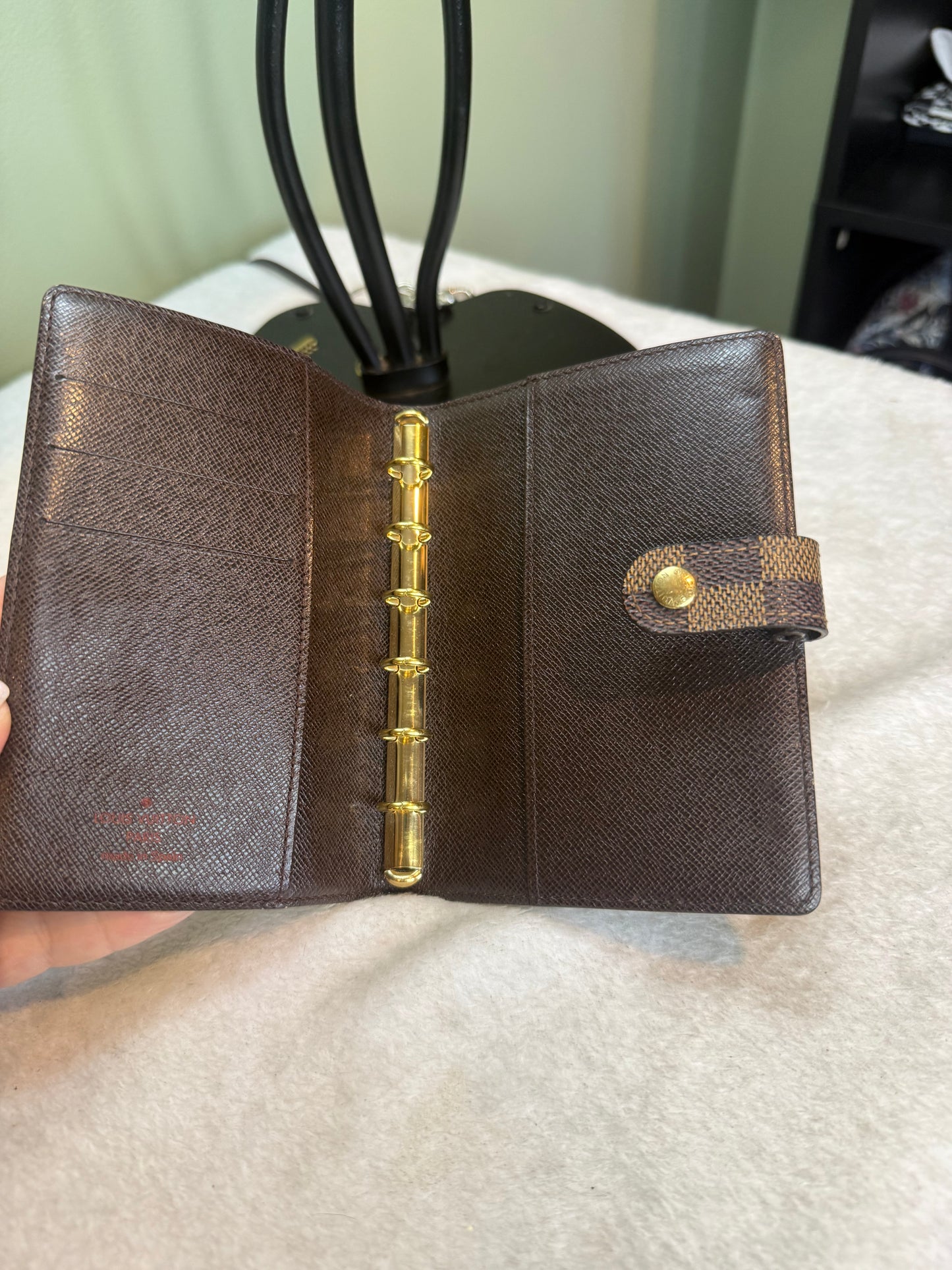 916. Louis Vuitton Damier Ebene Agenda PM