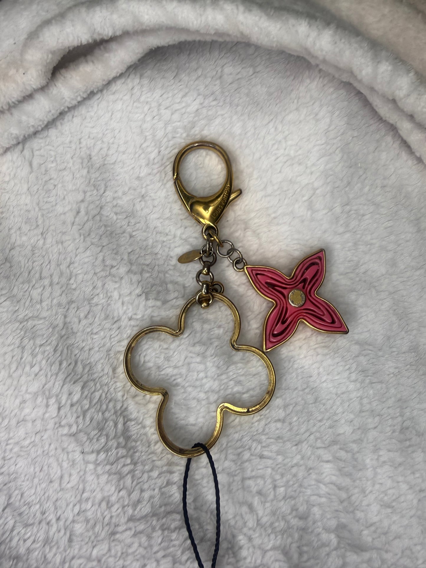 1441. Louis Vuitton Pink Resin Naif Bag Charm