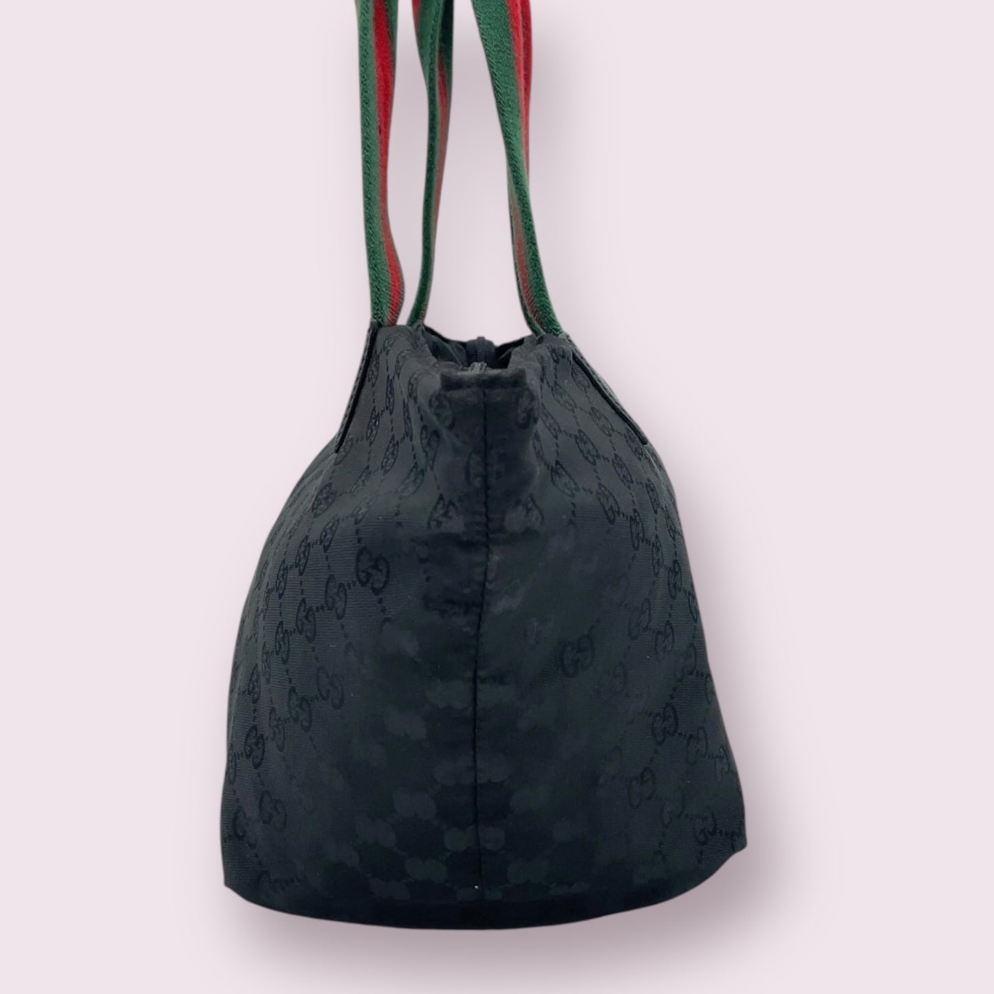 Gucci GG Nylon Sherry Line Black Handbag