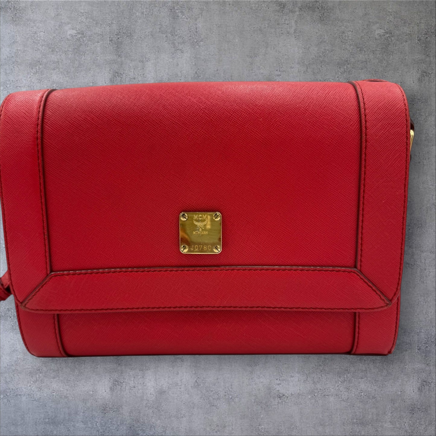MCM Red Leather Crossbody bag