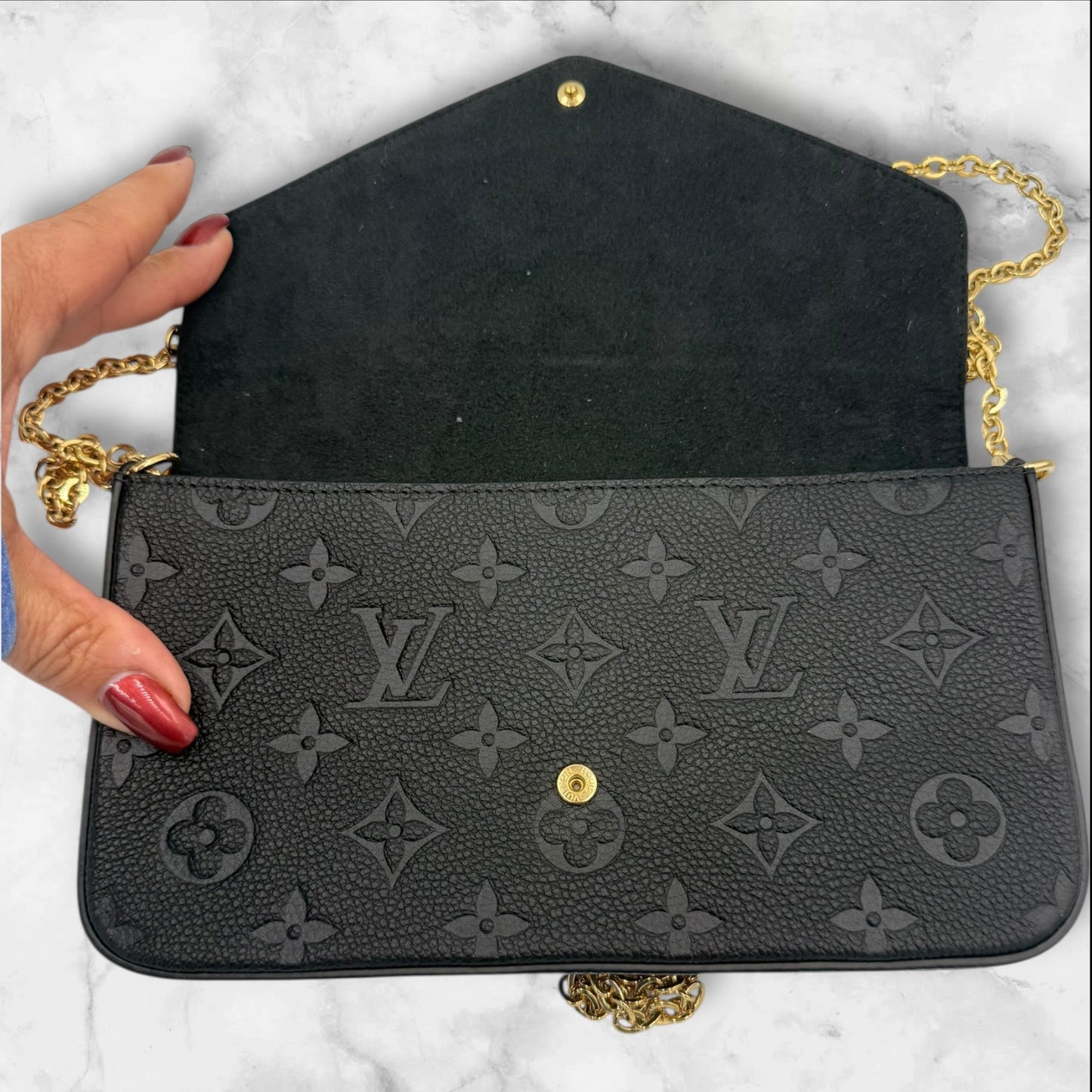 Louis Vuitton Black Empriente Felicie Pochette