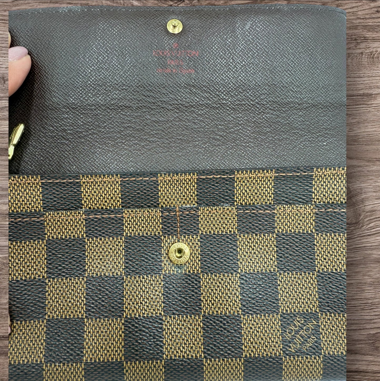 Louis Vuitton Damier Ebene Sarah Wallet