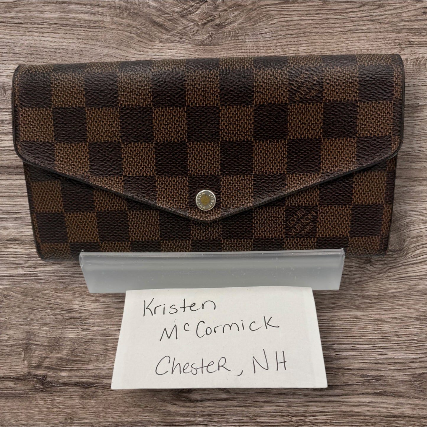 Louis Vuitton Sarah Wallet in Damier Ebene