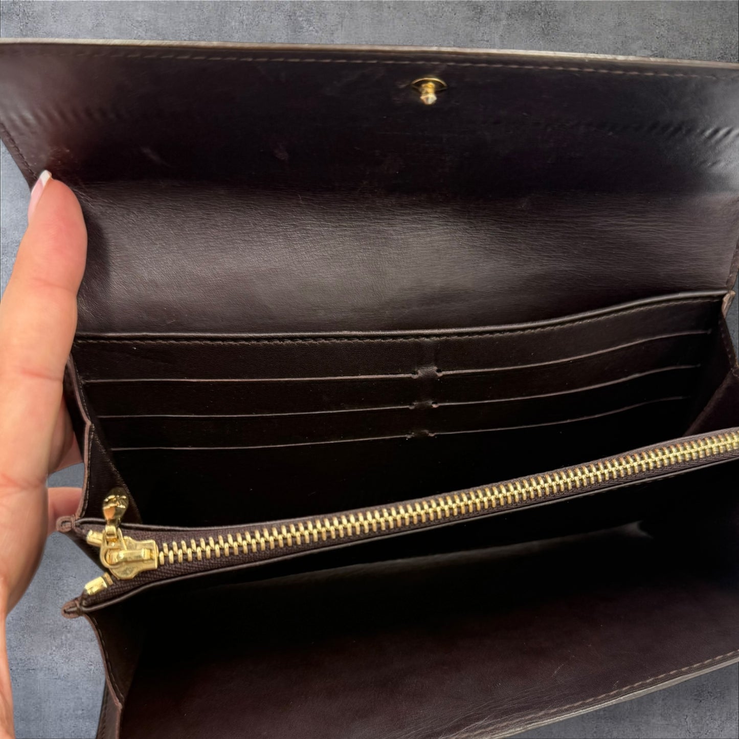 Louis Vuitton Amarante Vernis Sarah Wallet