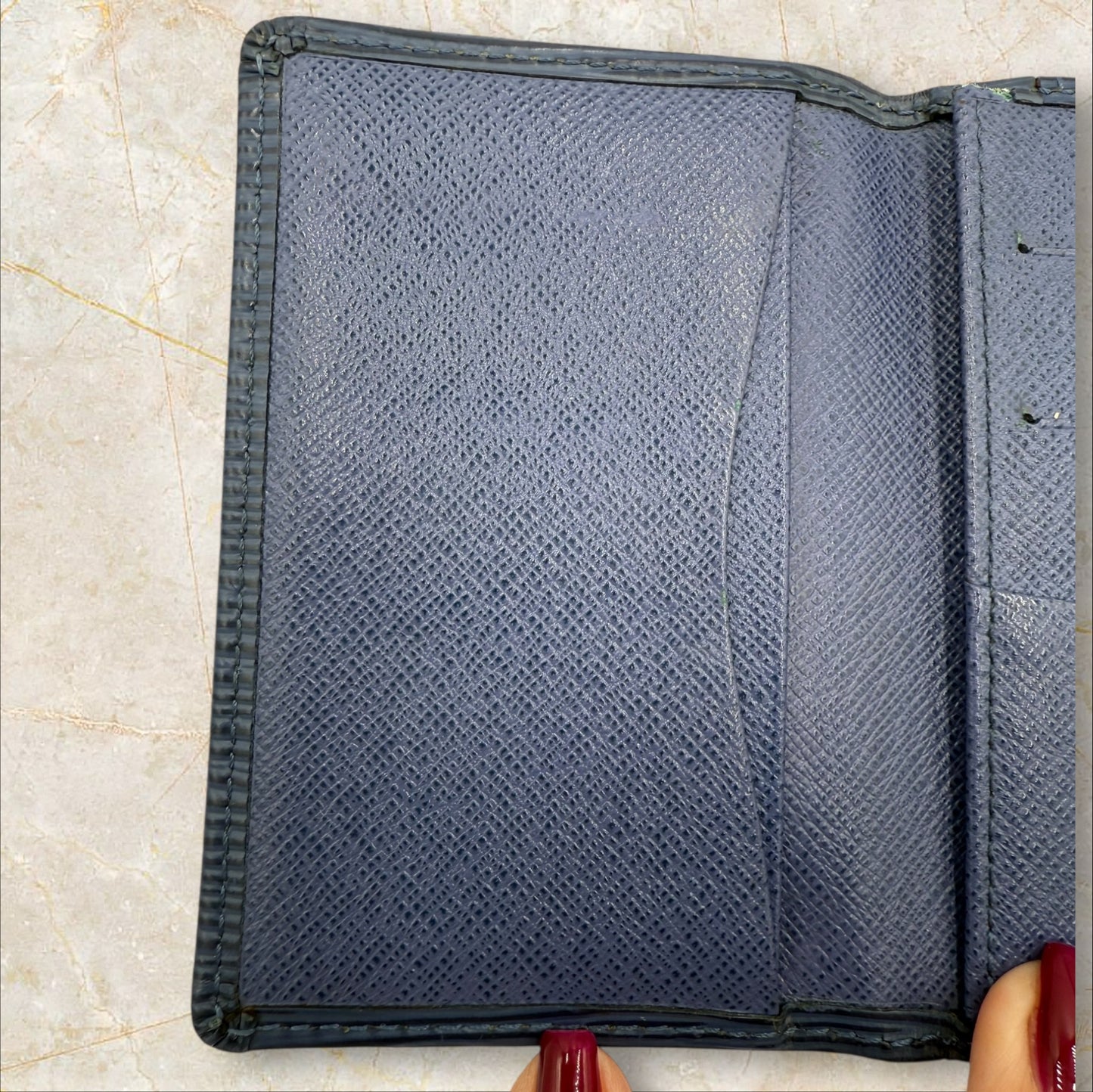 Louis Vuitton Blue Epi Leather pocket organizer