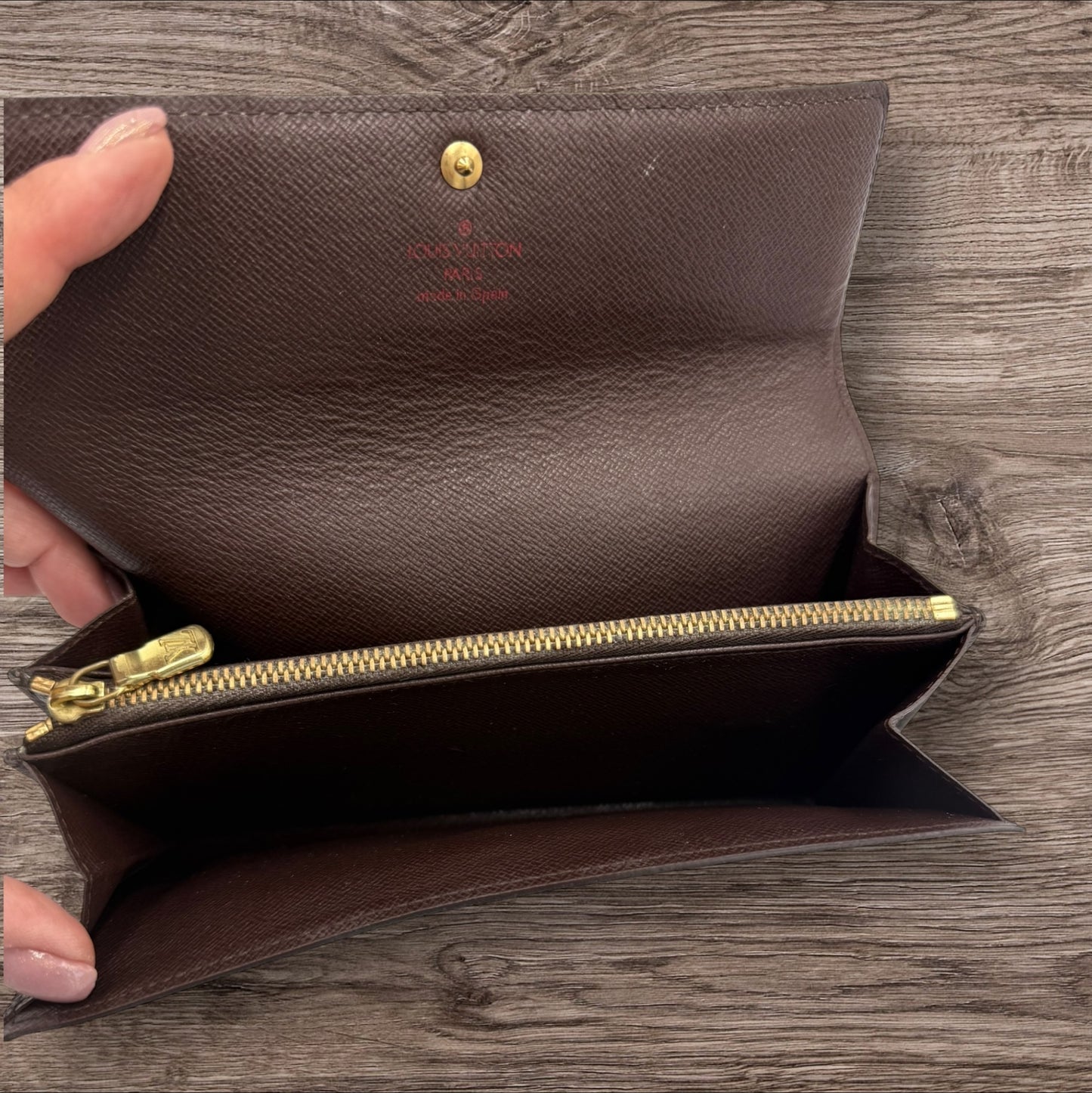 Louis Vuitton Damier Ebene Sarah Wallet