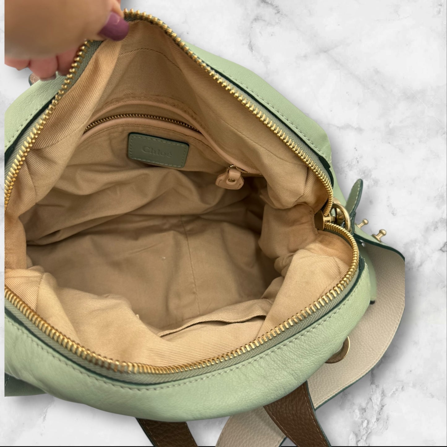 Chloe Pastel Green Calfskin Paraty Bag
