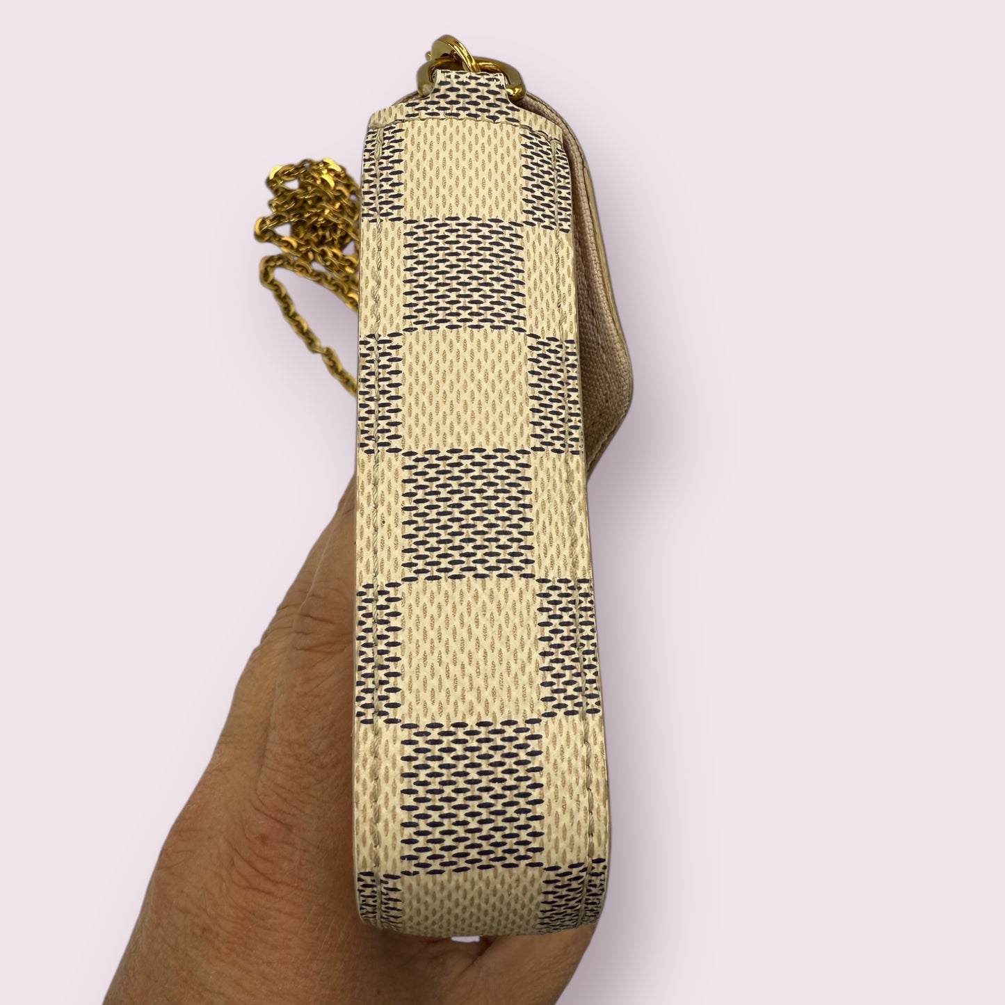 Louis Vuitton Damier Azur Felicie Pochette with both Inserts