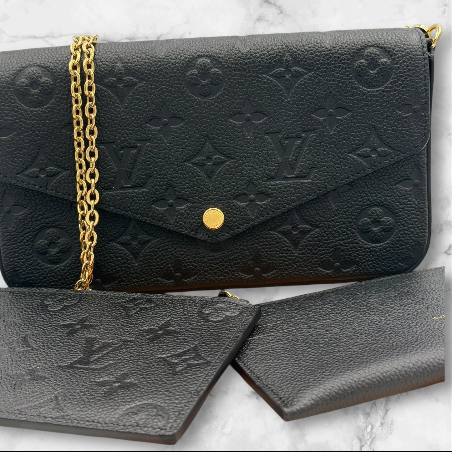 Louis Vuitton Black Empriente Felicie Pochette