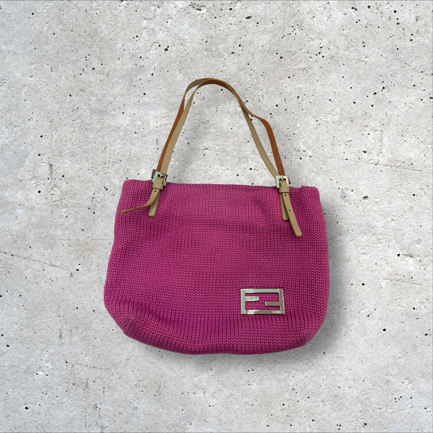 Fendi knitted Fuchsia Pink Tote