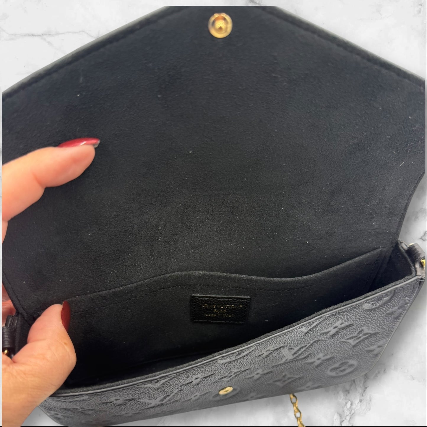 Louis Vuitton Black Empriente Felicie Pochette