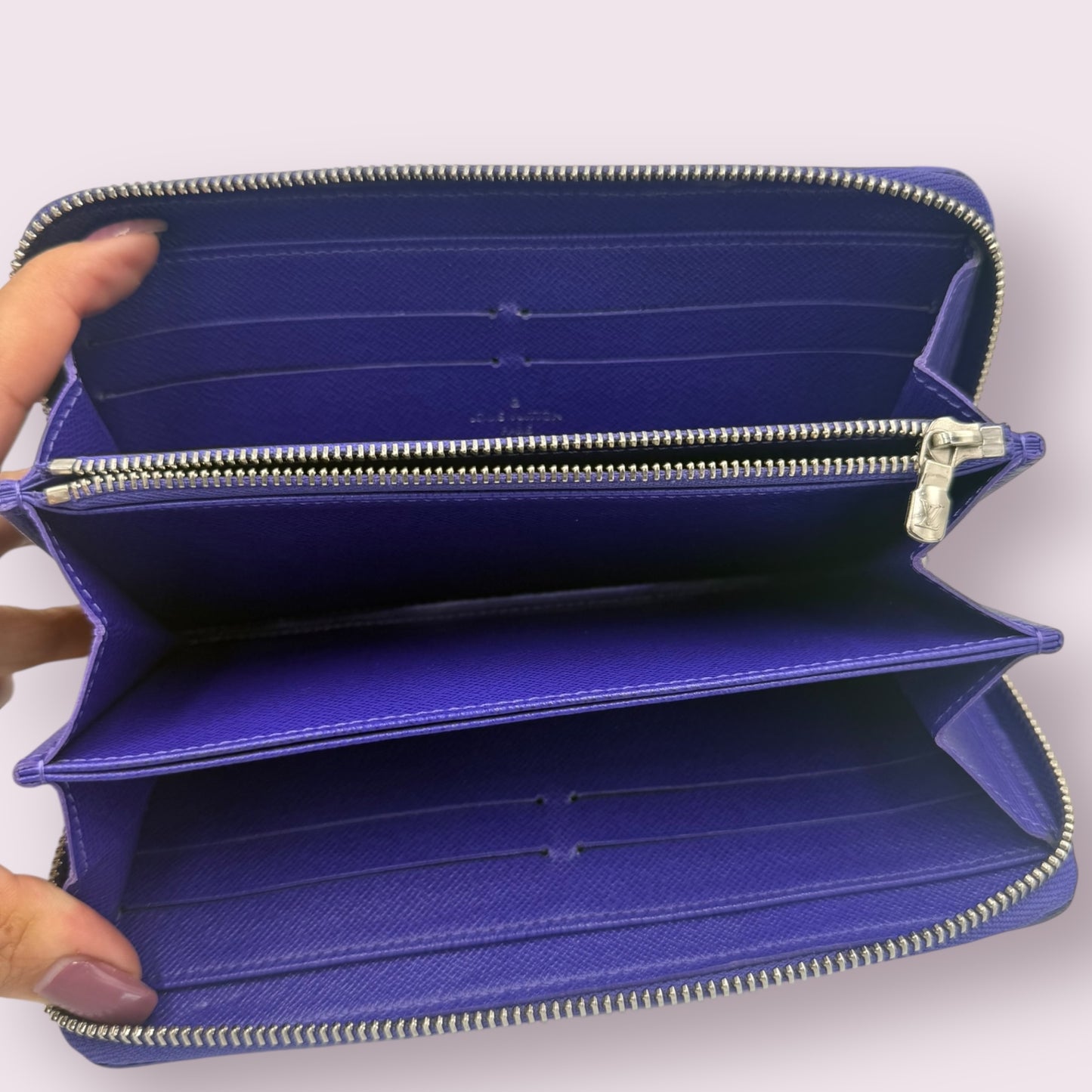 Louis Vuitton Purple Epi Zippy Wallet