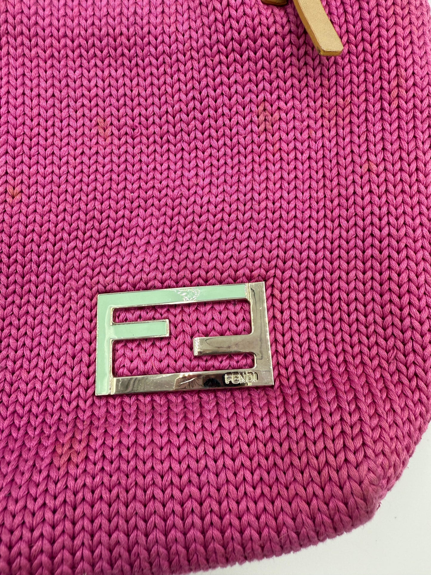 Fendi knitted Fuchsia Pink Tote