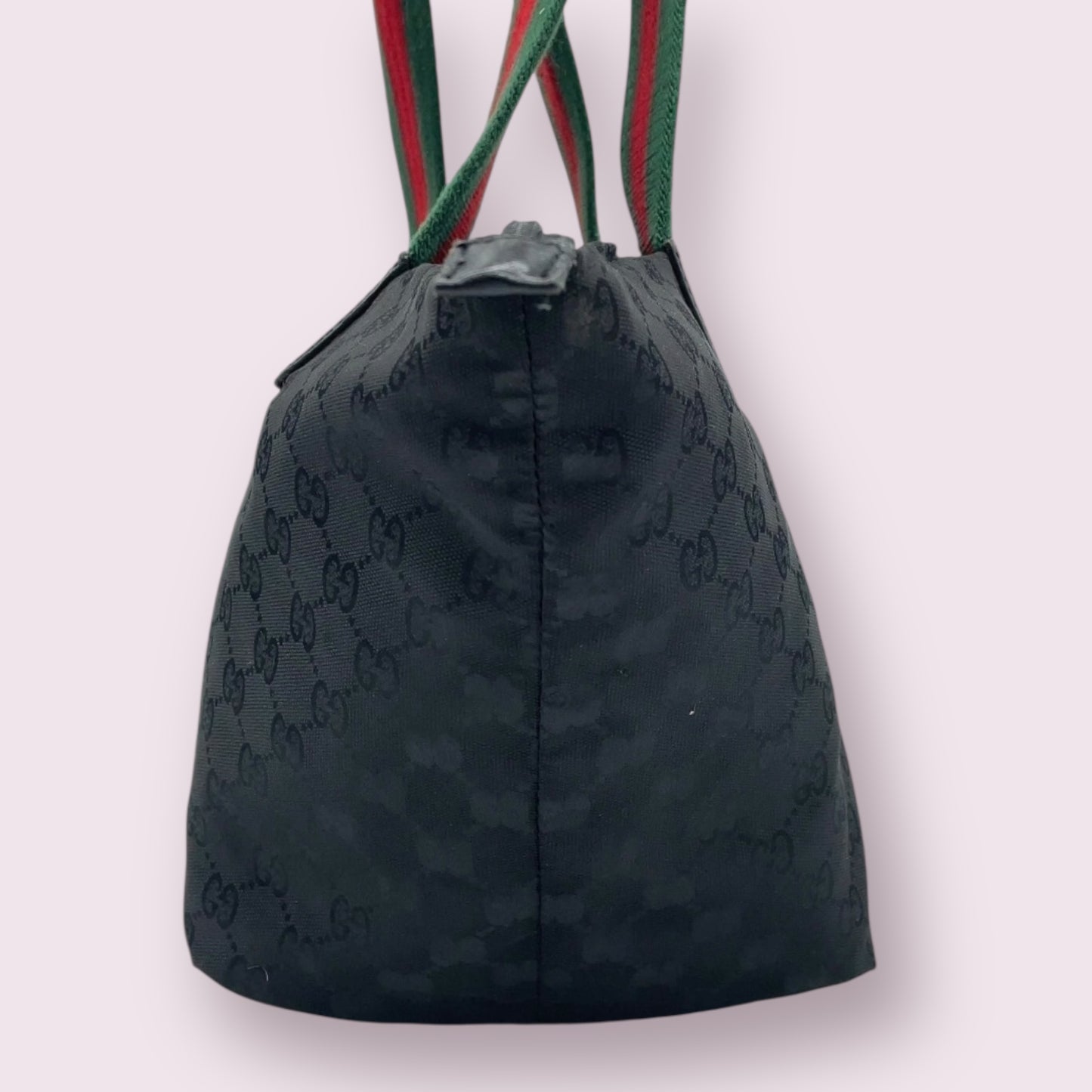 Gucci GG Nylon Sherry Line Black Handbag