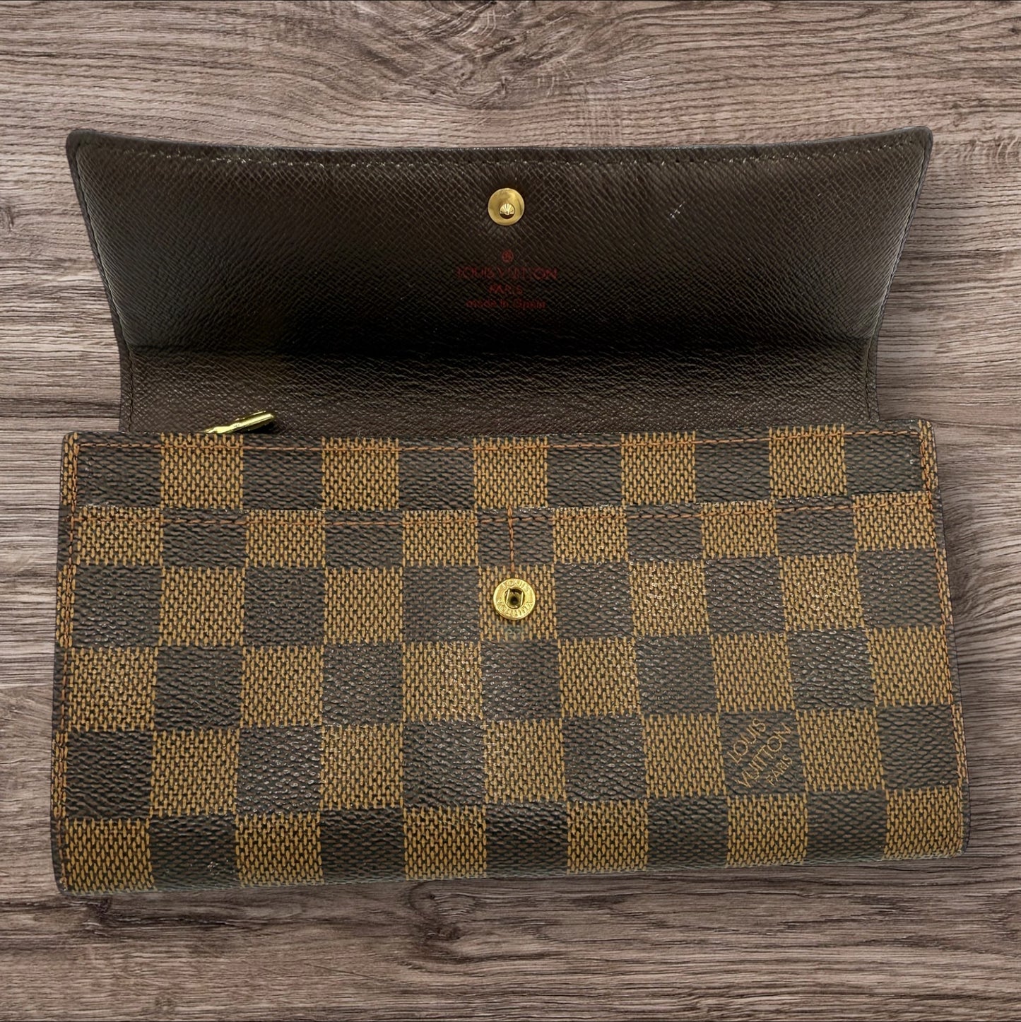 Louis Vuitton Damier Ebene Sarah Wallet