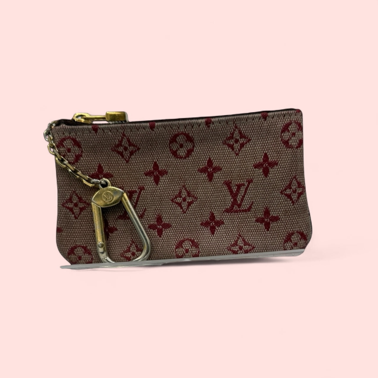 Louis Vuitton Rose Canvas Key Cles