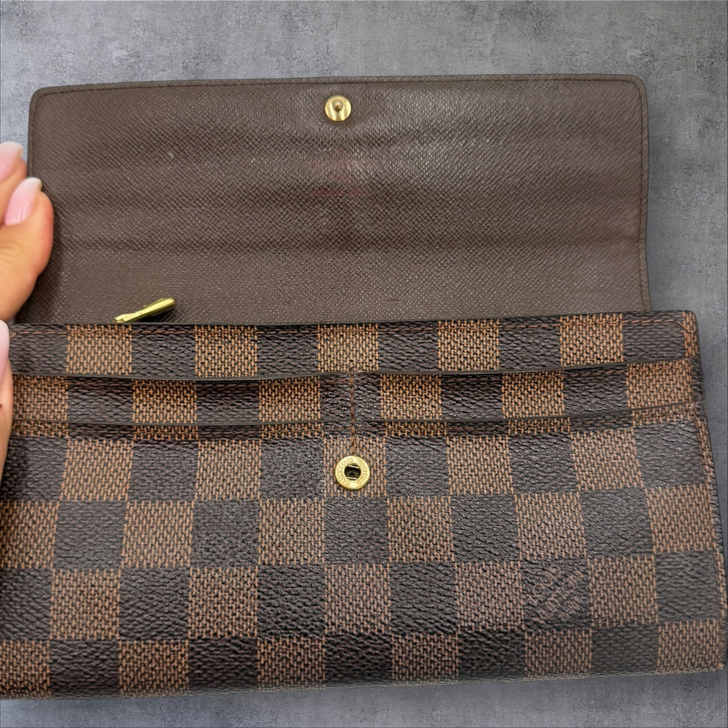 Louis Vuitton Damier Ebene Porte Feuille Sarah Wallet