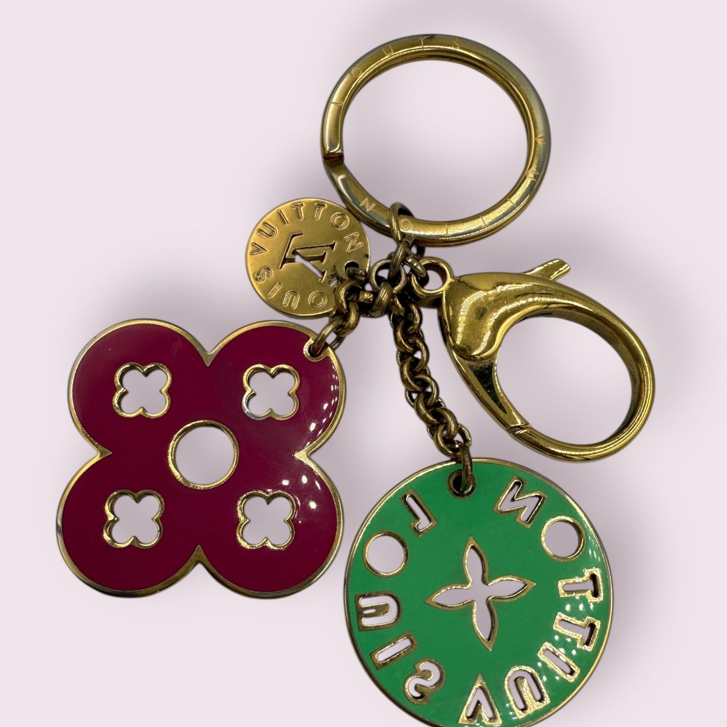 Louis Vuitton Gold Looping Multicolor Bag charm