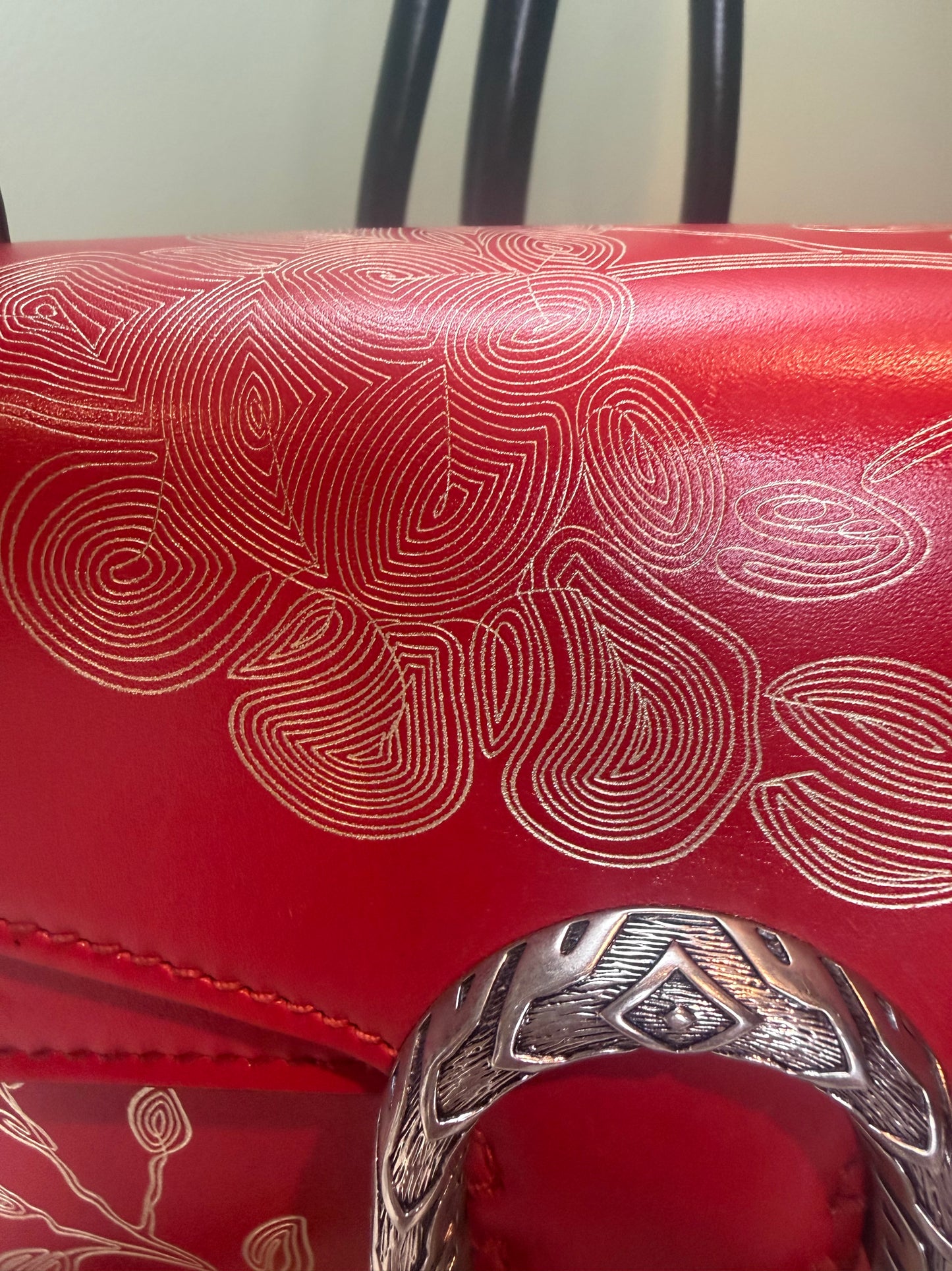 1059. Gucci Red Calfskin Chinese New Year Dionysus Limited Edition